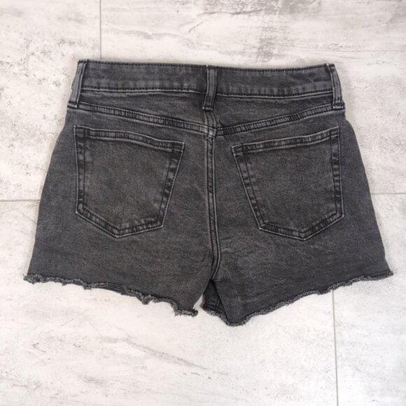 Gap High Rise Denim Shorts Cut Off Raw Hem Button Fly Vintage Wash Jean Bottoms - Picture 6 of 9